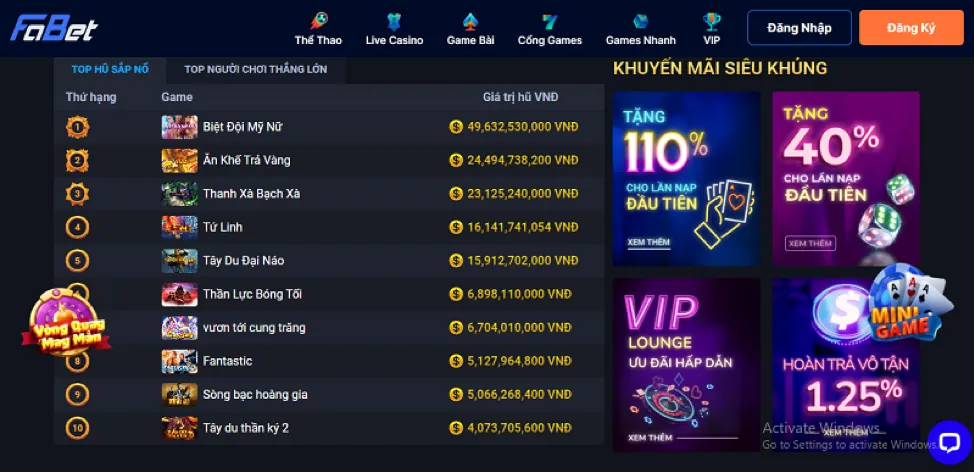 Game slot mới VX88 Casino